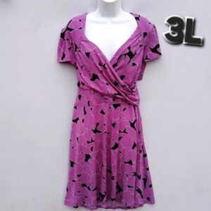 LEOTA Sweetheart Neckline Short Sleeve Dress SUPER COMFORTABLE 3L NWT